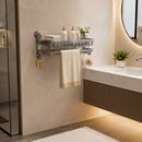 [Llevá 2 Pagá 1] Organizador de Baño Multifuncional de Acero Inoxidable con Instalación por Sellado al Vacío +REGALO: 2 Soportes de Baño